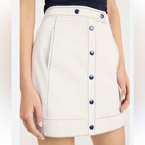 NEW CINQ À SEPT Ciara Topstitch Miniskirt